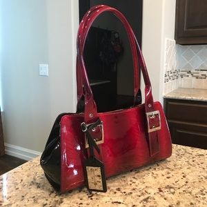 Red/Black Patent Leather Bobby Schandra handbag!